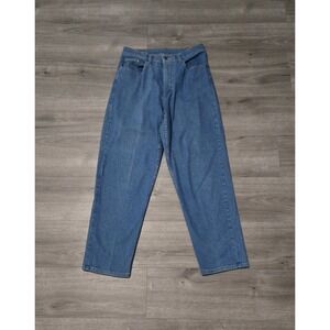 LL Bean Jeans Women  12 (30x29) Blue Denim High Rise MOM Jeans Regular Fit